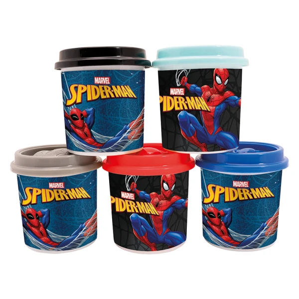 AS DOUGH MARVEL SPIDERMAN POLYBAG WITH 5 POTS AND 3D CUPS 570gr FOR AGES 3+