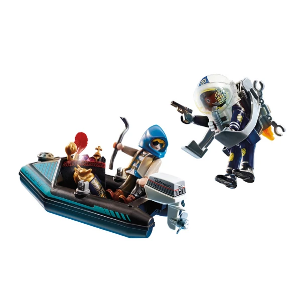 PLAYMOBIL CITY ACTION ΣΥΛΛΗΨΗ ΛΗΣΤΗ ΕΡΓΩΝ ΤΕΧΝΗΣ ΑΠΟ ΑΣΤΥΝΟΜΙΚΟ JETPACK