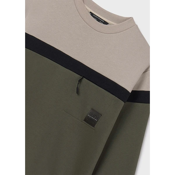 MAYORAL SWEATSHIRT BLOCKING OLIVE 