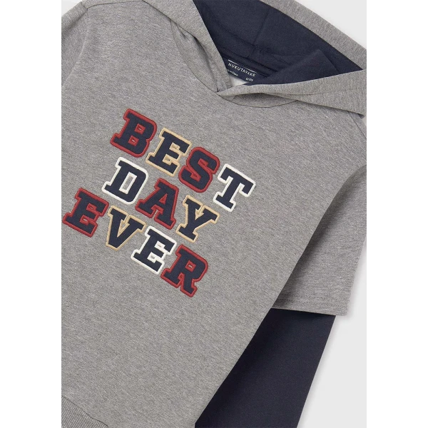 MAYORAL SWEATER DOUBLE SLEEVES DARK GREY