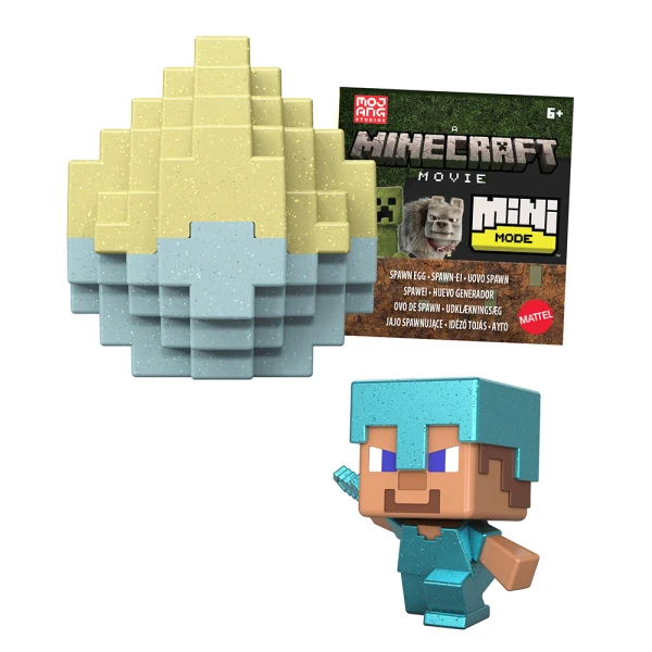 MINECRAFT MINI MODE ΑΥΓΟ ΜΕ ΦΙΓΟΥΡA - STEVE IN SHINING ARMOR