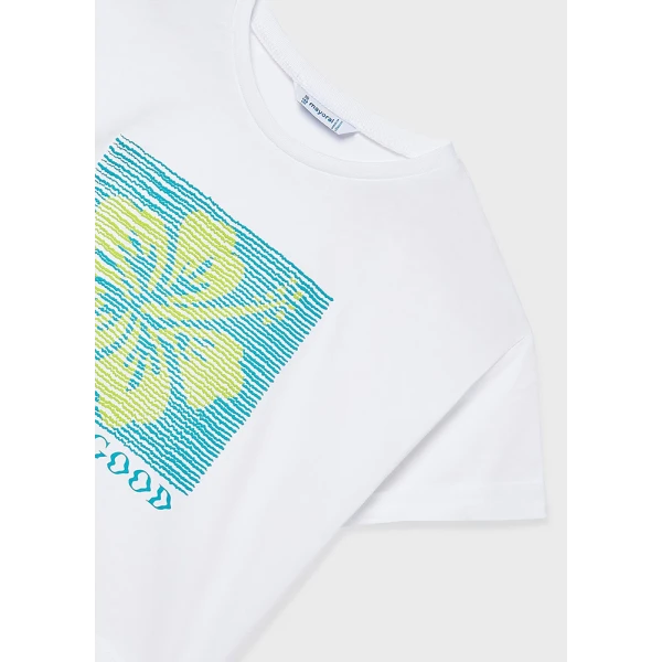 MAYORAL BLOUSE SHORT SLEEVES DESIGN WHITE 