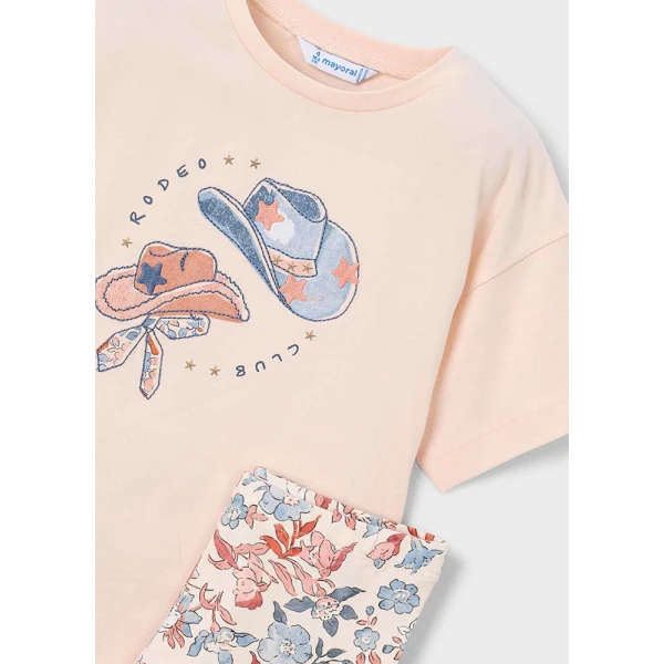 MAYORAL SET LEGGINGS PRINTED SALMON 