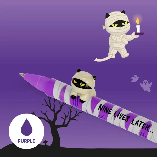 LEGAMI SET OF 2 ERASABLE HALLOWEEN GEL PENS  TRICK OR TREAT