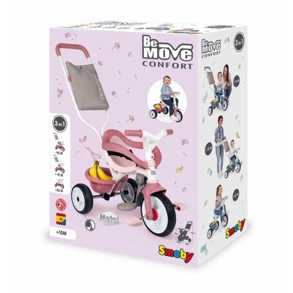 SMOBY ΤΡΙΚΥΚΛΟ BE MOVE COMFORT ΡΟΖ