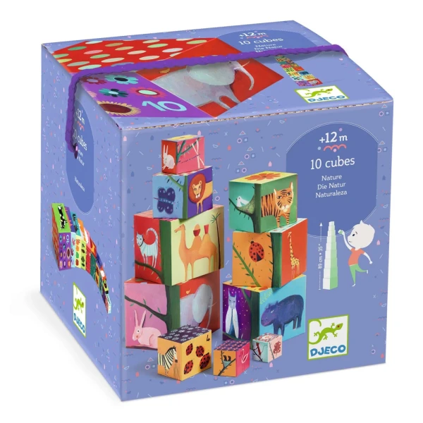 DJECO 10 CUBES DESIGNS ANIMALS & NATURE 