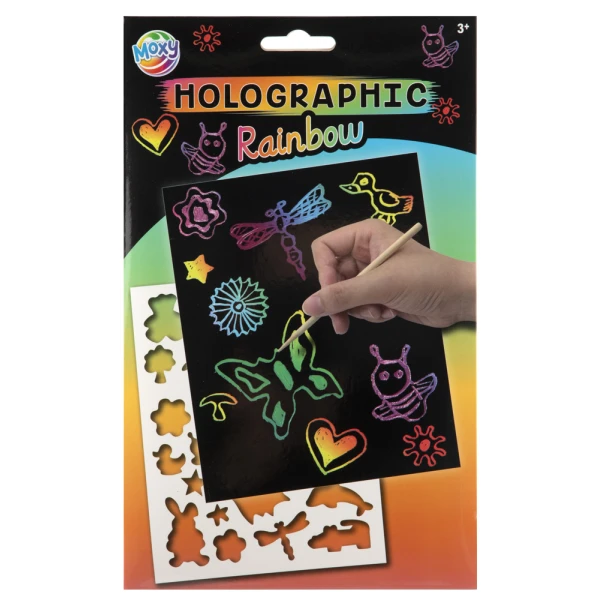 SCRATCH PAPER A5 GLITTER/RAINBOW - 2 DESIGNS
