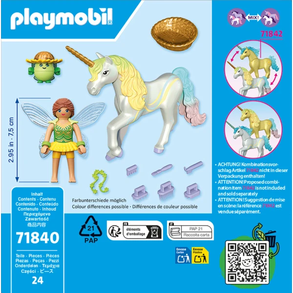 PLAYMOBIL UNICORN WITH MULTICOLOUR MANE