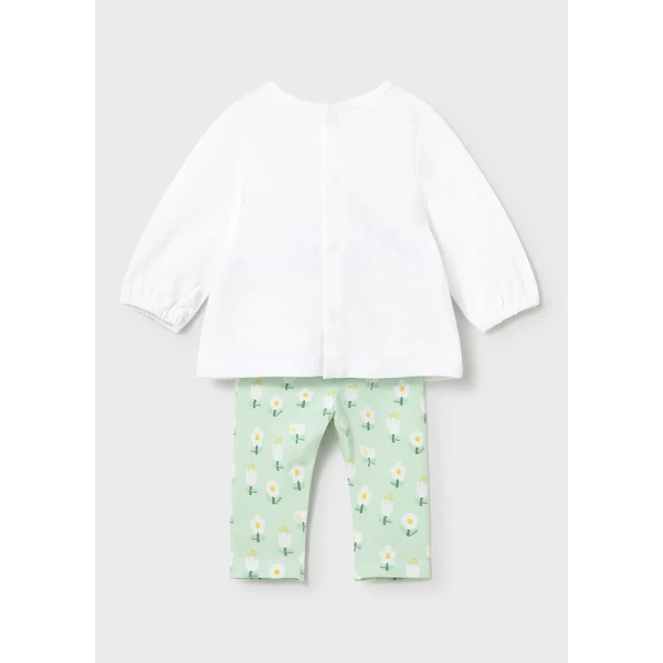 MAYORAL SET LEGGINGS 4 LONG SLEEVES SEAWEED GREEN