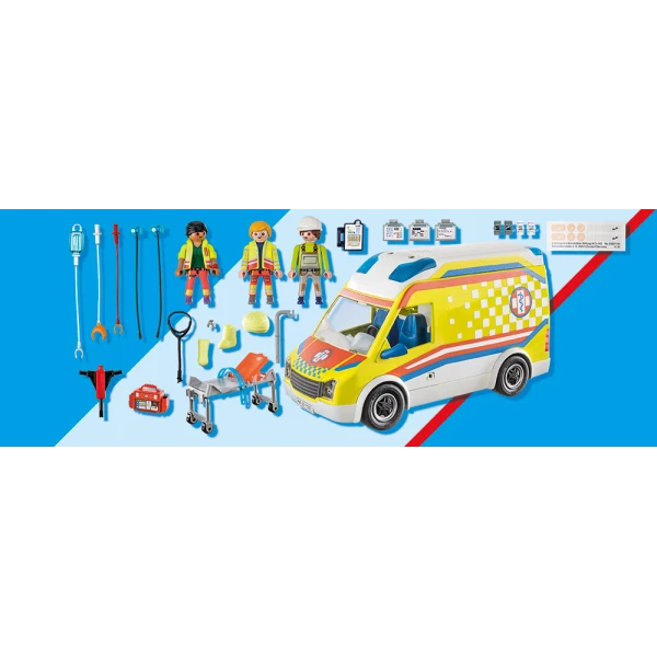 PLAYMOBIL CITY LIFE AMBULANCE WITH RESCUERS