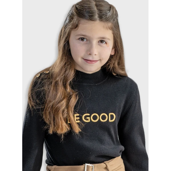 ENERGIERS BLOUSE GIRL BLACK