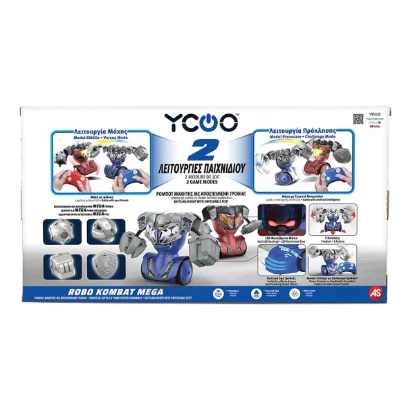 SILVERLIT YCOO ROBO KOMBAT MEGA FIST ΤΗΛΕΚΑΤΕΥΘΥΝΟΜΕΝΑ ΡΟΜΠΟΤ ΜΑΧΗΤΕΣ ΓΙΑ 5+ ΧΡΟΝΩΝ