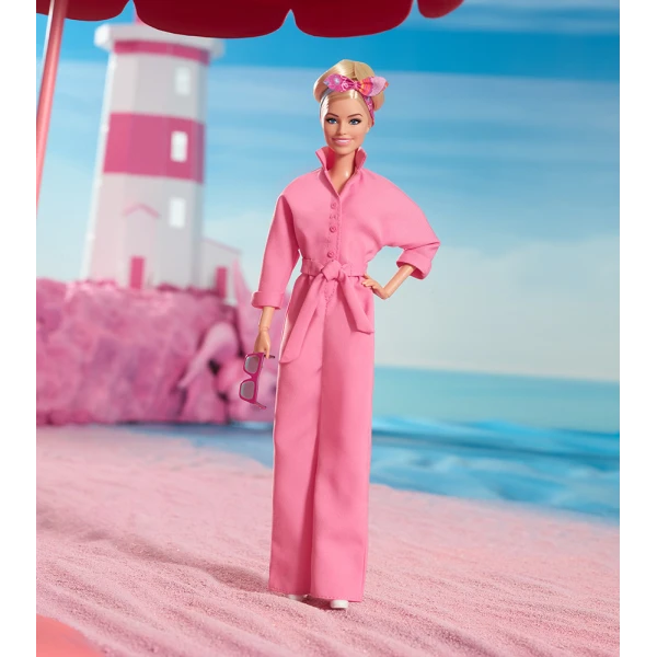 COLLECTIBLE DOLL BARBIE MOVIE PINK BOILER SUIT