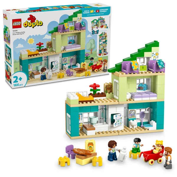LEGO® DUPLO® TOWN 3 IN 1 MODERN FAMILY HOUSE WITH FIGURES