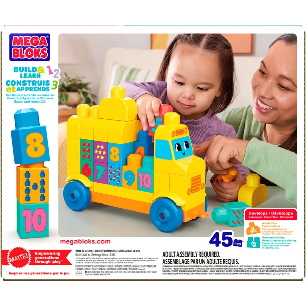 MEGA BLOKS BUILT & COUNT BUS 45pcs