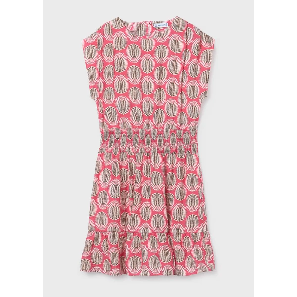 MAYORAL DRESS WITH PRINTS CORAL 