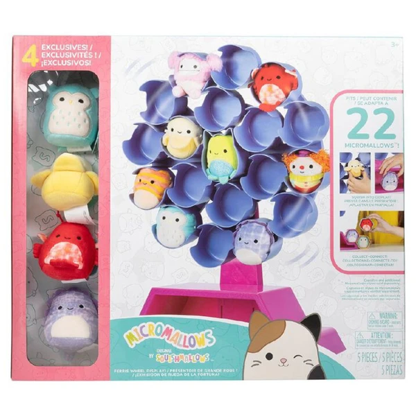 MICROMALLOWS - 22-PLACE COLLECTION WHEEL WITH 4 EXCLUSIVE 6 cm SQUISHMALLOWS PLUSH TOYS