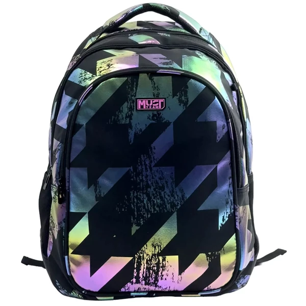 MUST TEAM ΤΣΑΝΤΑ ΠΛΑΤΗΣ 32X18X43 εκ. ΜΕ 3 ΘΗΚΕΣ HOLOGRAM ΧΡΩΜΑΤΑ