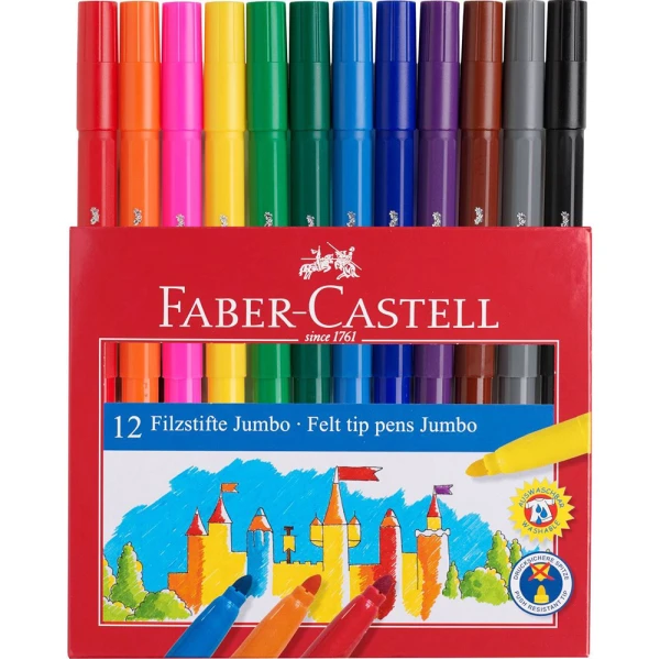 FABER-CASTELL MARKERS JUMBO SET 12