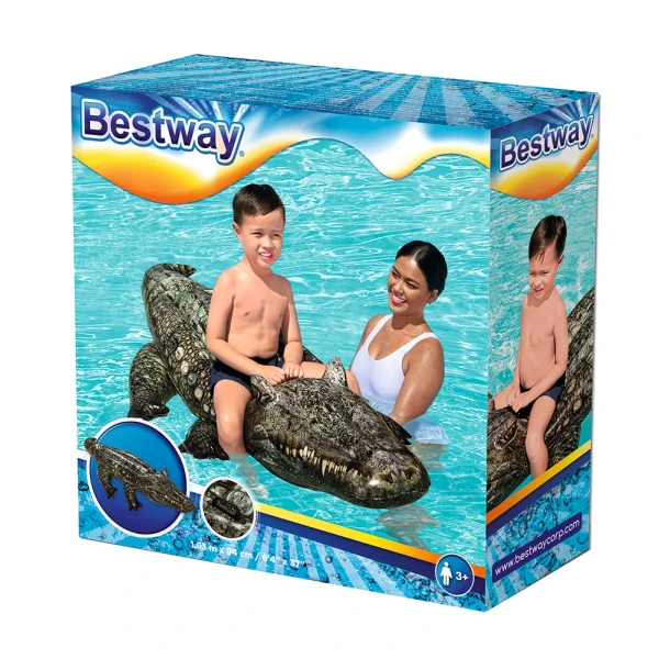 BESTWAY ΦΟΥΣΚΩΤΟ RIDE-ON 193X94 εκ. REPTILE ΡΕΑΛΙΣΤΙΚΟΣ ΚΡΟΚΟΔΕΙΛΟΣ