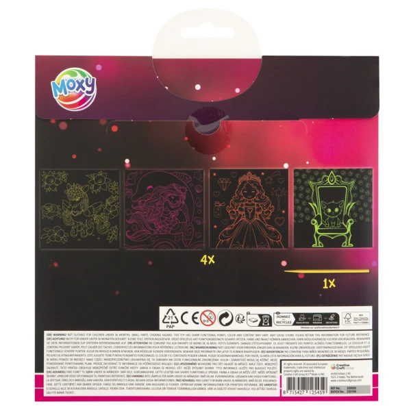 SCRATCH CARDS GLOW IN THE DARK 19.5 x 19.5 cm - 2 DESIGNS