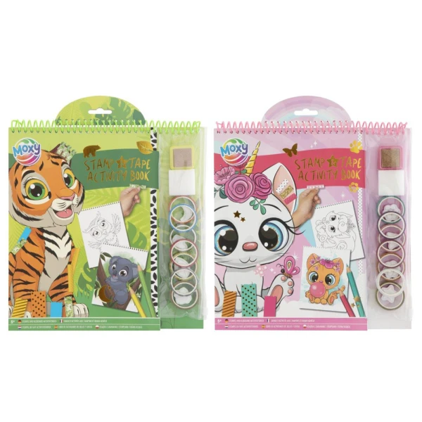 PAINTING BOOK WITH STAMPS - 2 DESIGNS