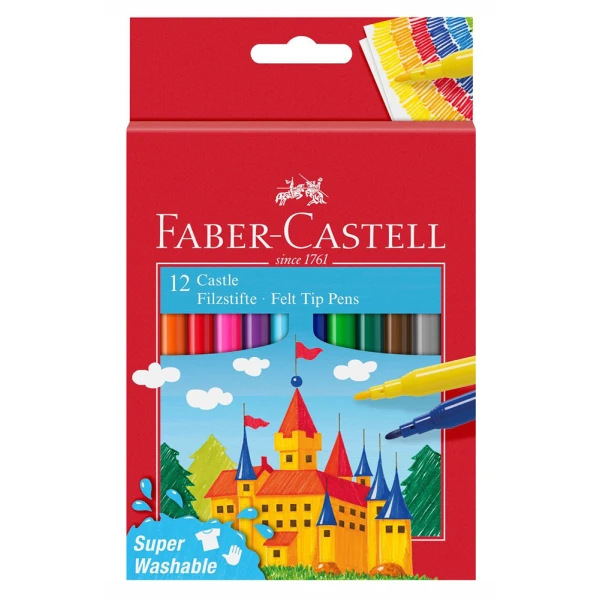 FABER-CASTELL MARKERS SET 12 pcs