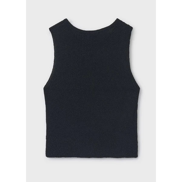 MAYORAL KNITTED TOP PERFORATED BLACK 