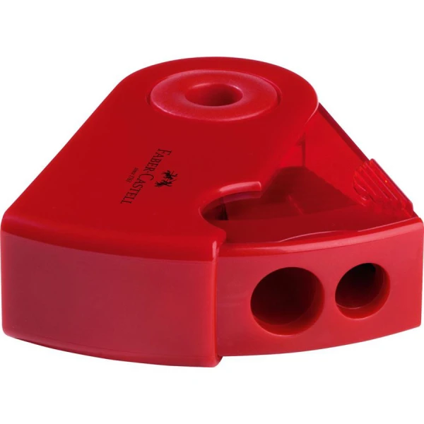 FABER-CASTELL DOUBLE SHARPENER SLEEVE RED & BLUE