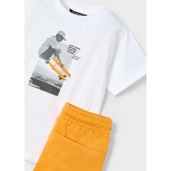 MAYORAL SET COTTON ATHLETICS ORANGE 