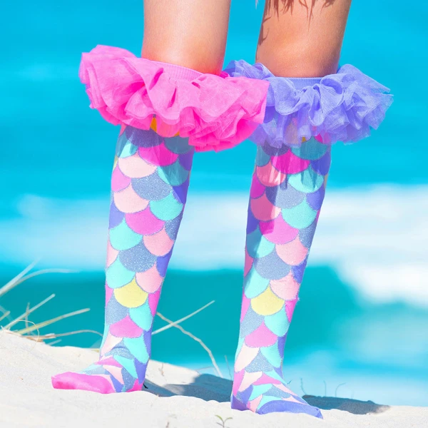MADMIA KIDS & ADULTS SOCKS MERMAID FRILLS