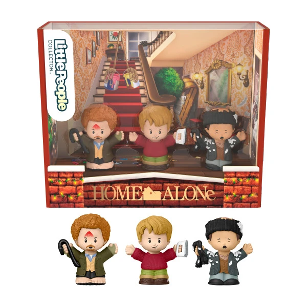 FISHER PRICE LITTLE PEOPLE SET WITH COLLECTIBLE FIGURES HOME ALONE