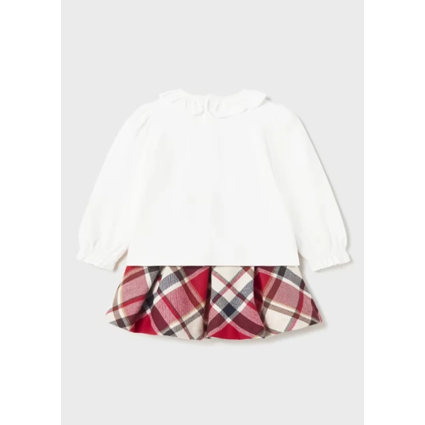MAYORAL SET SKIRT CHECKED RED