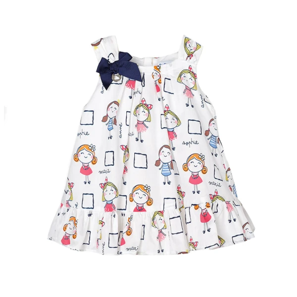 MAYORAL DRESS SATIN GIRLS NAVY BLUE
