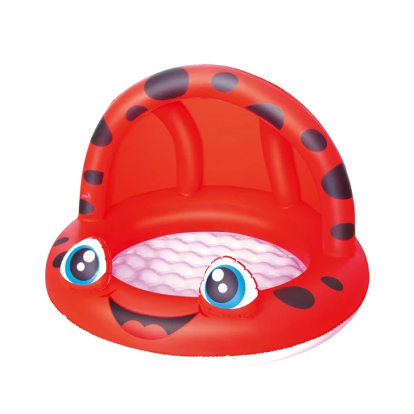INFLATABLE POOL WITH SUNSHADE 97X66 cm - RED