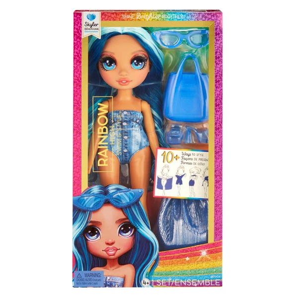 RAINBOW HIGH SWIM & STYLE FASHION ΚΟΥΚΛΑ SKYLER (BLUE)