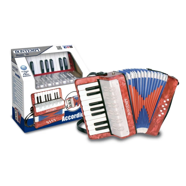 BONTEMPI ACCORDION WITH 17 KEYS AND 8 BASS BUTTONS