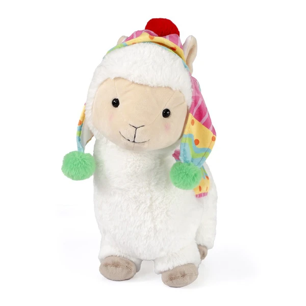 PLUSH LLAMA WITH HAT 38 cm 