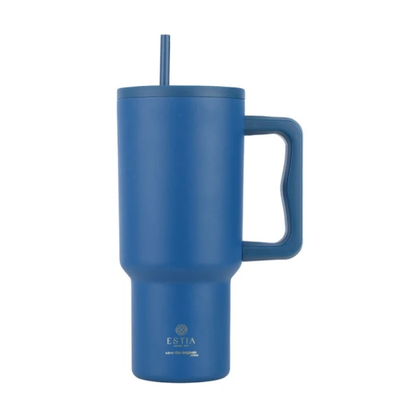 ESTIA HOME ART ΠΟΤΗΡΙ XL 900ml ΜΕ ΚΑΛΑΜΑΚΙ - DENIM BLUE
