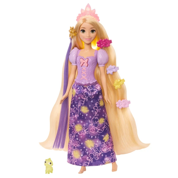 DISNEY PRINCESS ΚΟΥΚΛΑ ΡΑΠΟΥΝΖΕΛ ΜΕ ΜΑΛΛΙΑ ΠΟΥ ΛΑΜΠΟΥΝ