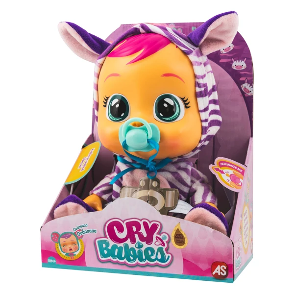 CRY BABIES - INTERACTIVE BABY DOLL CRIES REAL TEARS - ZENA ZEBRA