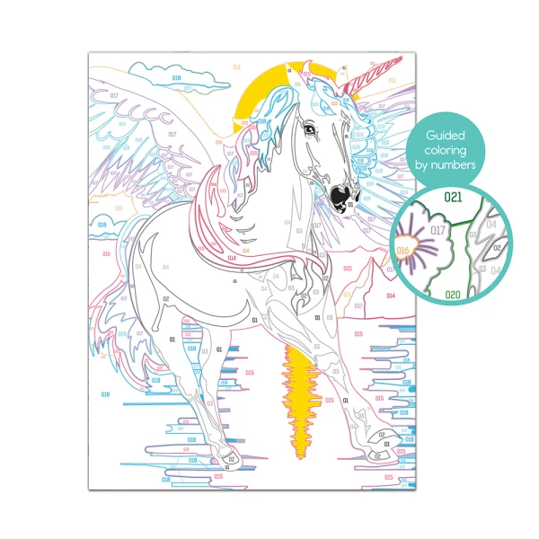 PAINT & FRAME PAINT BY NUMBERS MAGIC UNICORN FOR AGES 9+