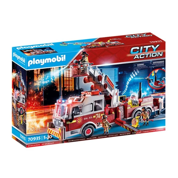 PLAYMOBIL CITY ACTION US TOWER LADDER: ΠΥΡΟΣΒΕΣΤΙΚΟ ΟΧΗΜΑ