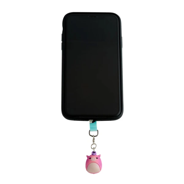 SQUISHMALLOWS UNIVERSAL MOBILE CHARM WITH CONNECTION PAD - LOLA THE UNICORN