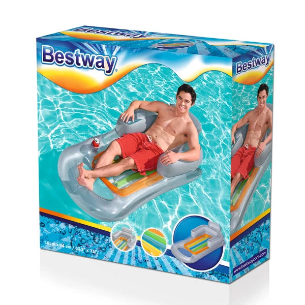 BESTWAY ΦΟΥΣΚΩΤΟ ΣΤΡΩΜΑ 161X84 εκ. DESIGNER FASHION LOUNGE ΓΚΡΙ