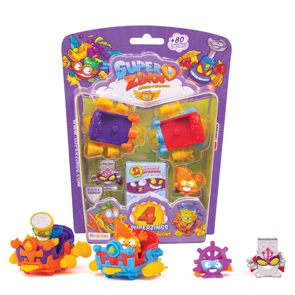 SUPERZINGS SERIES 5 BLISTER 4 FIRUGES WITH ACCESSORIES FOR 3+ YEARS - 12 DESIGNS