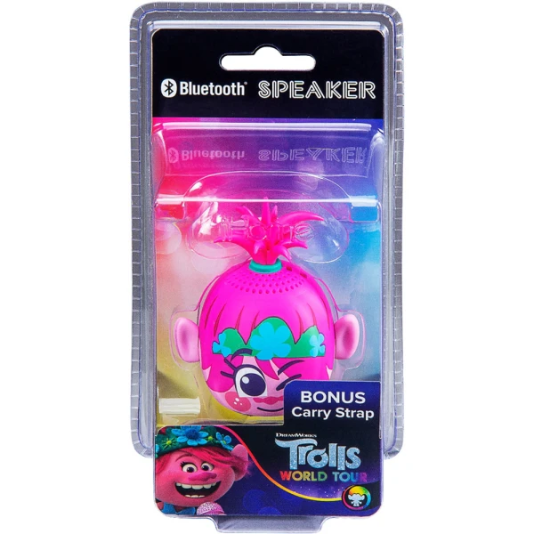 EKIDS TROLLS WORLD TOUR ΦΟΡΗΤΟ ΗΧΕΙΟ BLUETOOTH ΓΙΑ ΠΑΙΔΙΑ ΜΕ ΛΟΥΡΑΚΙ ΚΑΡΠΟΥ