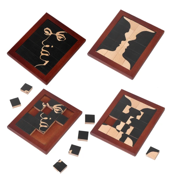 OPTICAL ILLUSION PUZZLE - 4 DESIGNS
