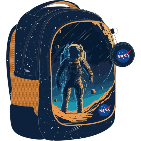 SCHOOL BACKPACK 32X18X43 cm WITH 3 CASES - NASA ASTRONAUT IN UNIVERSE