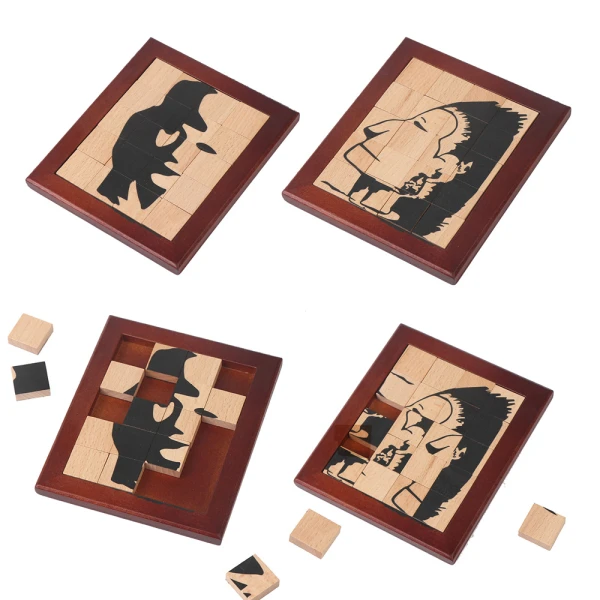 OPTICAL ILLUSION PUZZLE - 4 DESIGNS